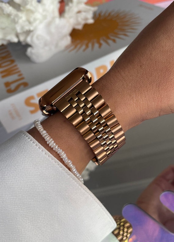 Bracelet Apple Watch (Montres) en acier inoxydable et Aimantés à maillons détachables