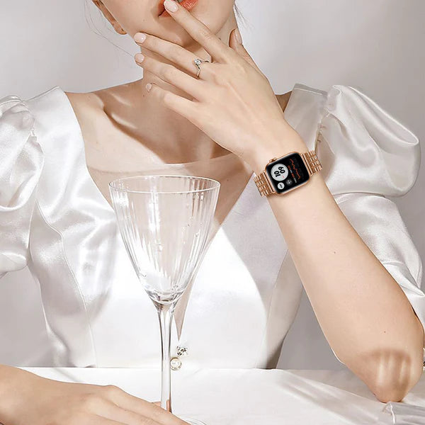 Bracelet Apple Watch (Montres) en acier inoxydable et Aimantés à maillons détachables